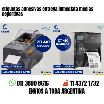 etiquetas adhesivas entrega inmediata medias deportivas