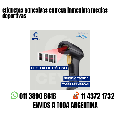 etiquetas adhesivas entrega inmediata medias deportivas