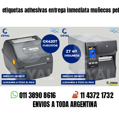 etiquetas adhesivas entrega inmediata muñecos peluche