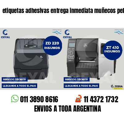 etiquetas adhesivas entrega inmediata muñecos peluche