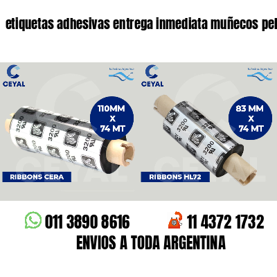etiquetas adhesivas entrega inmediata muñecos peluche