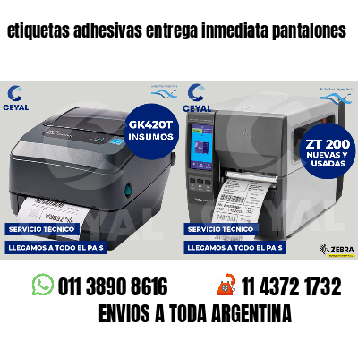etiquetas adhesivas entrega inmediata pantalones