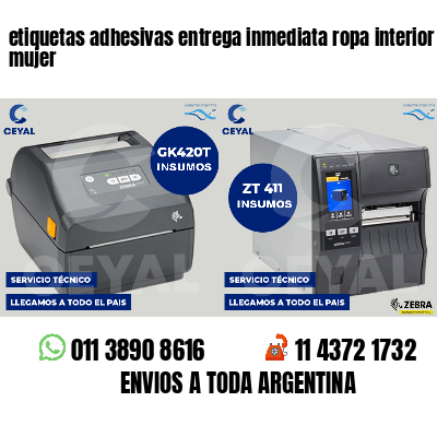etiquetas adhesivas entrega inmediata ropa interior mujer