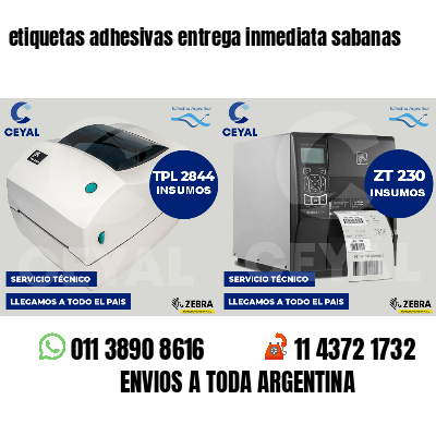 etiquetas adhesivas entrega inmediata sabanas