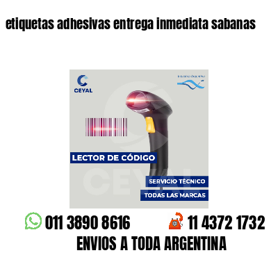 etiquetas adhesivas entrega inmediata sabanas