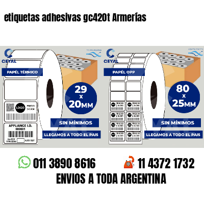 etiquetas adhesivas gc420t Armerías