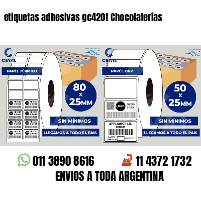 etiquetas adhesivas gc420t Chocolaterías