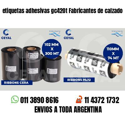etiquetas adhesivas gc420t Fabricantes de calzado