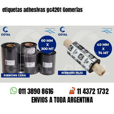 etiquetas adhesivas gc420t Gomerías