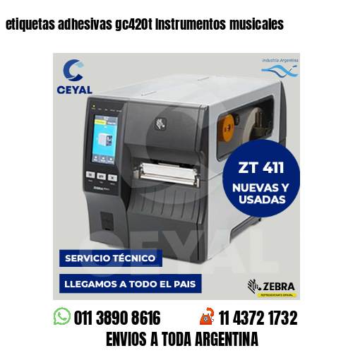 etiquetas adhesivas gc420t Instrumentos musicales
