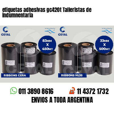 etiquetas adhesivas gc420t Talleristas de indumnentaria