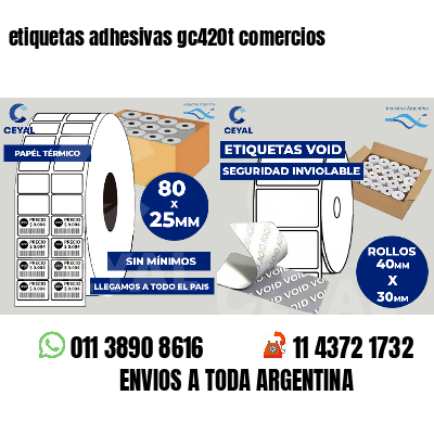 etiquetas adhesivas gc420t comercios