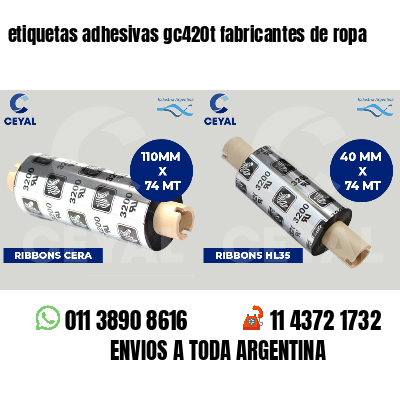 etiquetas adhesivas gc420t fabricantes de ropa