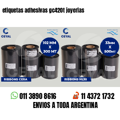 etiquetas adhesivas gc420t joyerias