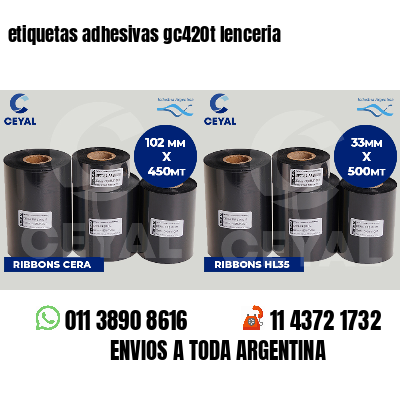 etiquetas adhesivas gc420t lenceria