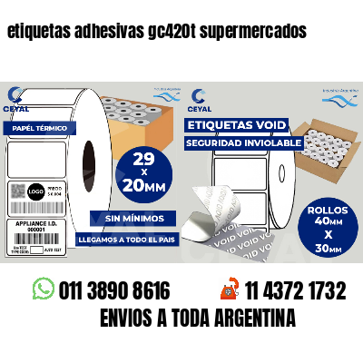 etiquetas adhesivas gc420t supermercados
