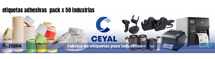 etiquetas adhesivas  pack x 50 industrias