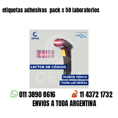 etiquetas adhesivas  pack x 50 laboratorios