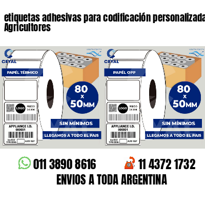 etiquetas adhesivas para codificación personalizada Agricultores
