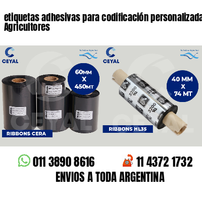 etiquetas adhesivas para codificación personalizada Agricultores