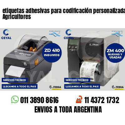 etiquetas adhesivas para codificación personalizada Agricultores