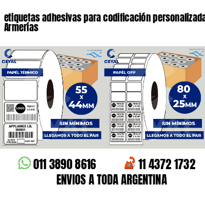 etiquetas adhesivas para codificación personalizada Armerías