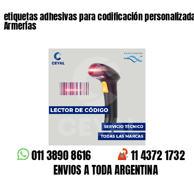 etiquetas adhesivas para codificación personalizada Armerías
