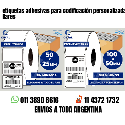 etiquetas adhesivas para codificación personalizada Bares