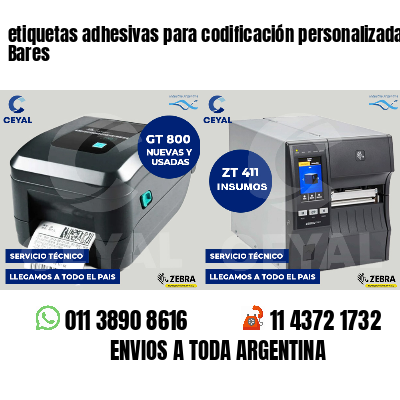 etiquetas adhesivas para codificación personalizada Bares