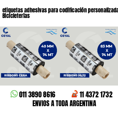etiquetas adhesivas para codificación personalizada Bicicleterías