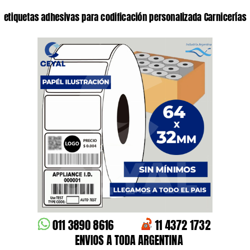 etiquetas adhesivas para codificación personalizada Carnicerías