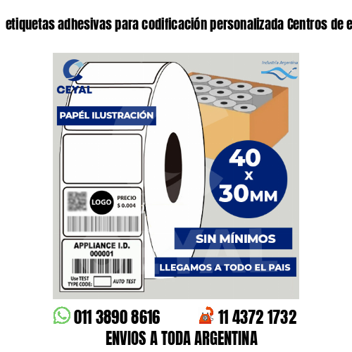 etiquetas adhesivas para codificación personalizada Centros de estética