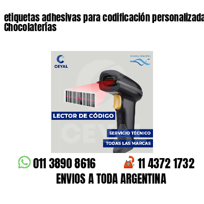 etiquetas adhesivas para codificación personalizada Chocolaterías