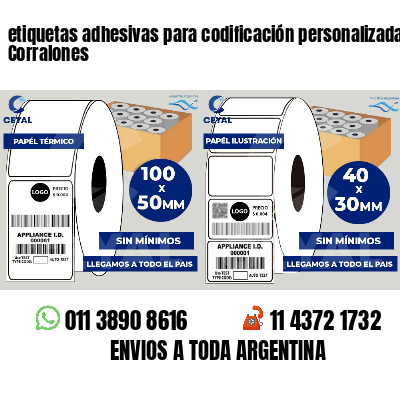 etiquetas adhesivas para codificación personalizada Corralones