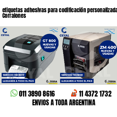 etiquetas adhesivas para codificación personalizada Corralones