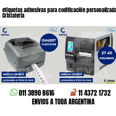 etiquetas adhesivas para codificación personalizada Cristalería