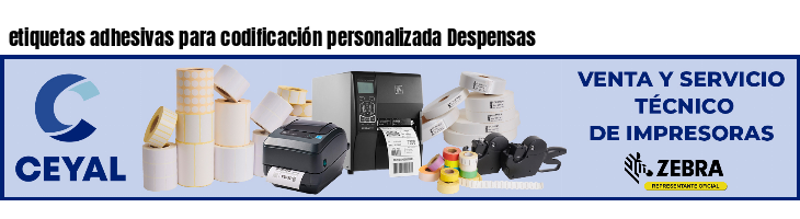 etiquetas adhesivas para codificación personalizada Despensas
