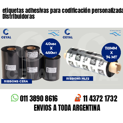 etiquetas adhesivas para codificación personalizada Distribuidoras