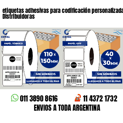 etiquetas adhesivas para codificación personalizada Distribuidoras