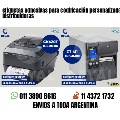 etiquetas adhesivas para codificación personalizada Distribuidoras