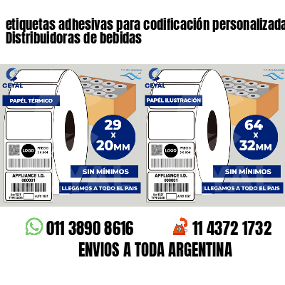 etiquetas adhesivas para codificación personalizada Distribuidoras de bebidas