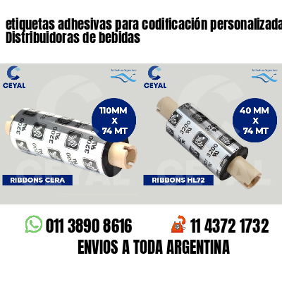 etiquetas adhesivas para codificación personalizada Distribuidoras de bebidas