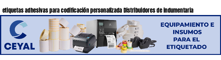 etiquetas adhesivas para codificación personalizada Distribuidores de indumentaria