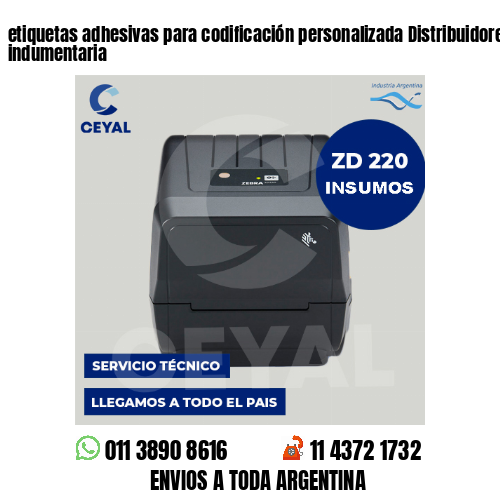 etiquetas adhesivas para codificación personalizada Distribuidores de indumentaria