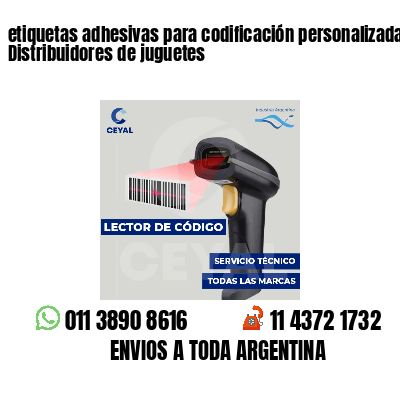 etiquetas adhesivas para codificación personalizada Distribuidores de juguetes