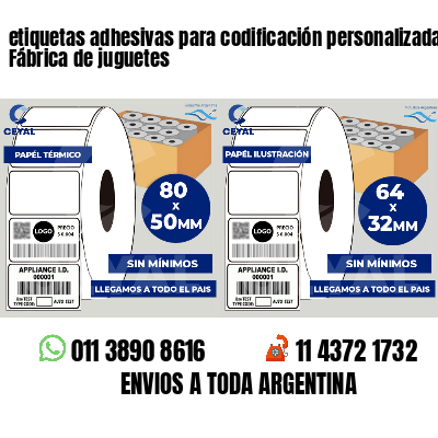 etiquetas adhesivas para codificación personalizada Fábrica de juguetes