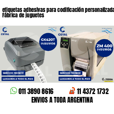 etiquetas adhesivas para codificación personalizada Fábrica de juguetes