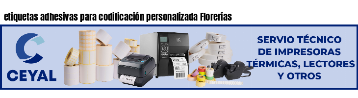 etiquetas adhesivas para codificación personalizada Florerías
