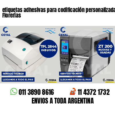 etiquetas adhesivas para codificación personalizada Florerías
