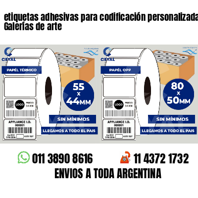etiquetas adhesivas para codificación personalizada Galerías de arte